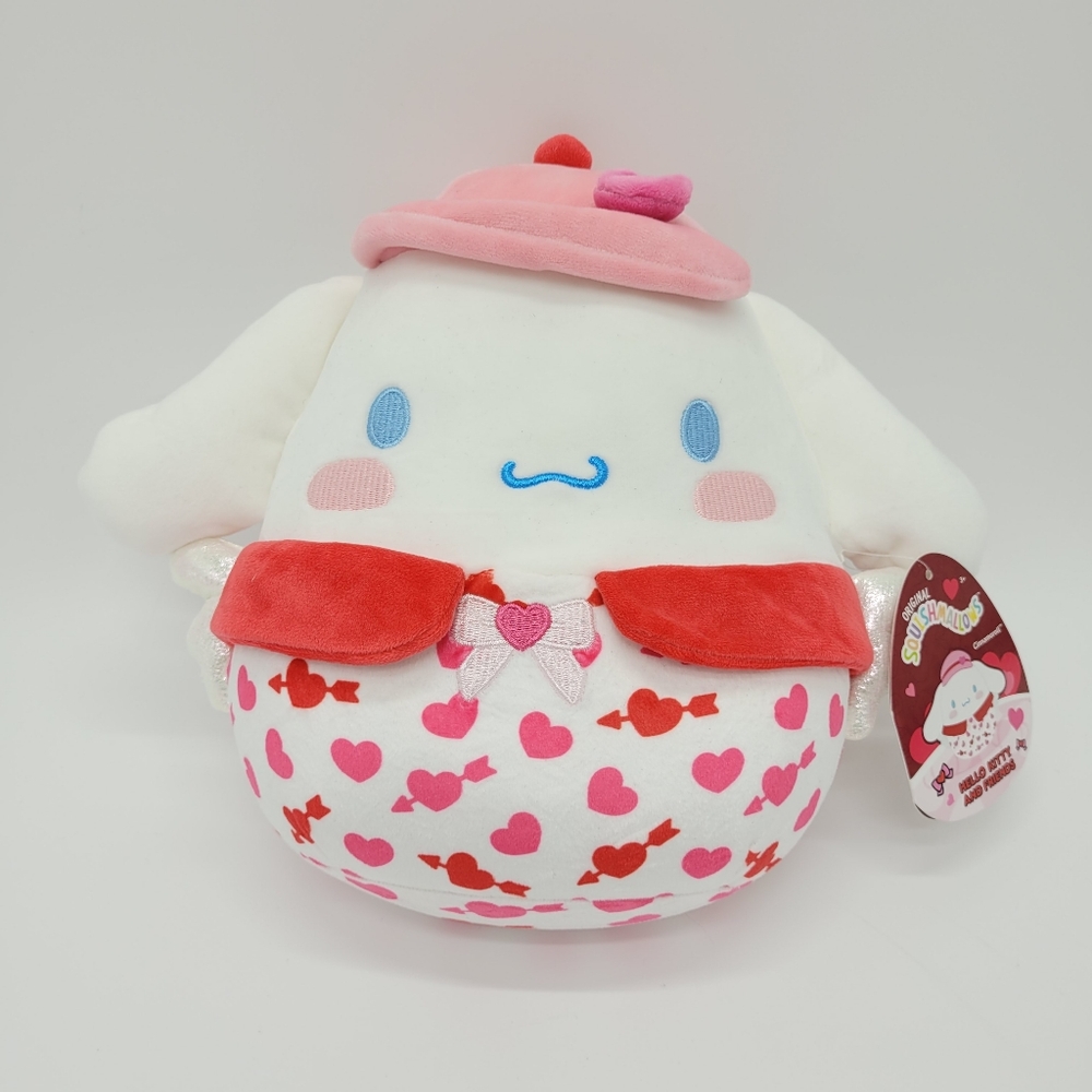 Squishmallows Cinnmoroll Plush Toy Hearts Wings Pink Red NEW